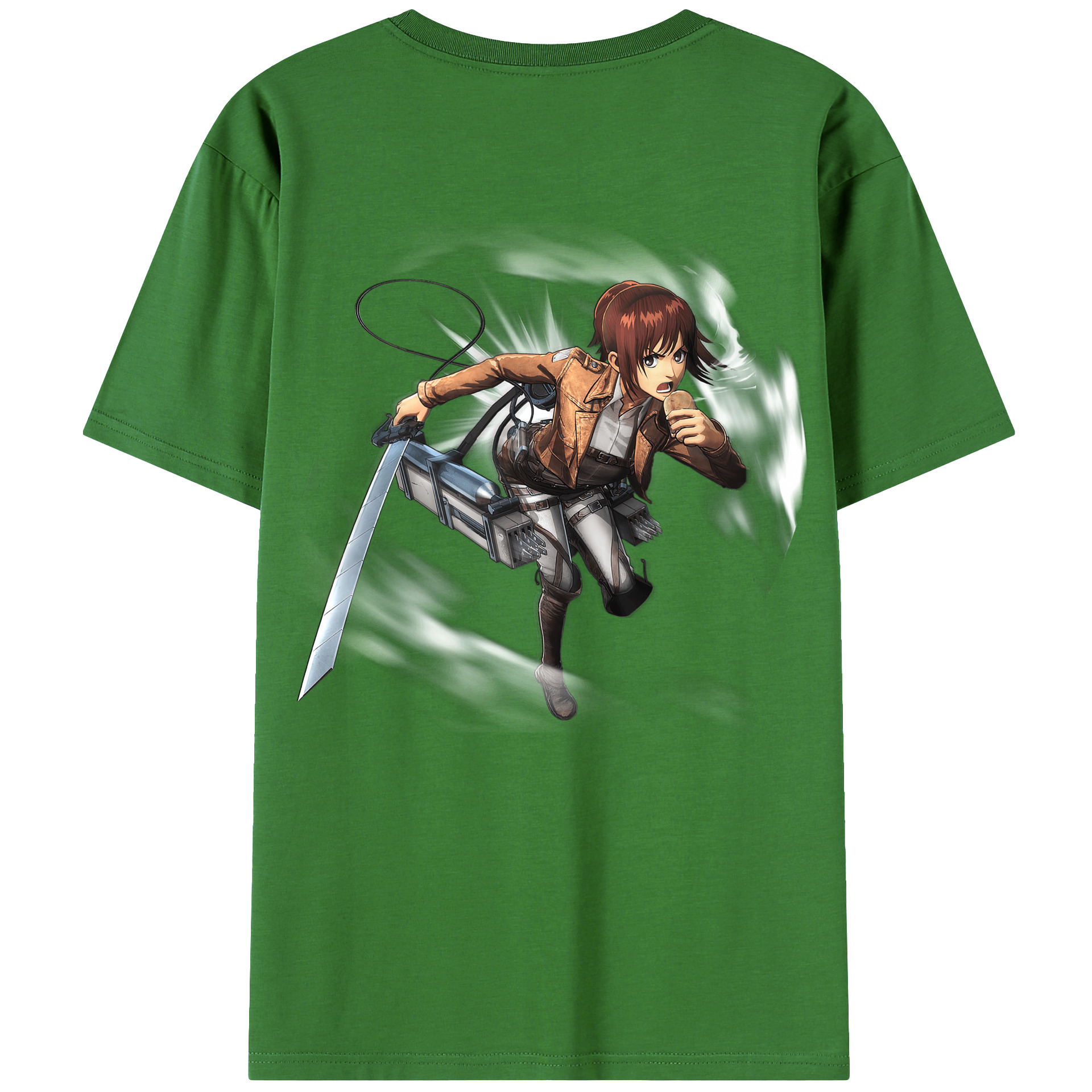 （画像用） 進撃の巨人 サシャ·ブラウス Attack on Titan Sasha Blaus レディース半袖Tシャツ(バックプリント)